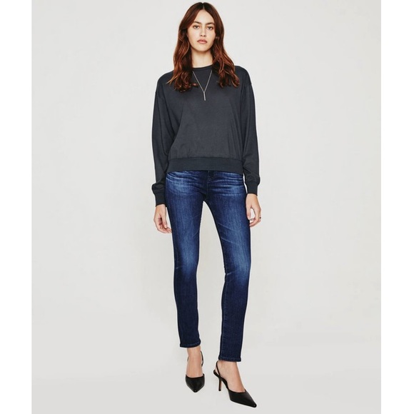 Ag Adriano Goldschmied Denim - Ag Adriano Goldschmied Mari High Rise Straight Leg Blue Jeans, size 32